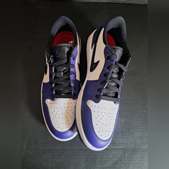 Nike Air Jordan 1 Low Golf Court White Purple New With Box Men's Size 10. - Picture 3 of 15